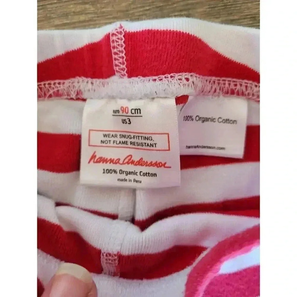 Hanna Andersson striped toddler christmas pajamas bottoms size 3 #4 - Picture 2 of 3
